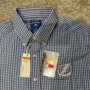Tampa Bay Lightning NHL Antigua Blue Casual Button Down Shirt